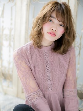 モッズ ヘア 福岡姪浜店(mod's hair) *mod's姪浜*…モカベージュx無造作パーマのゆるふわミディd