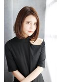 大人かきあげバングのワンカールスタイル