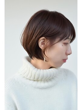 サロン(SALON) 【SALON】 イノアカラー ツヤ髪耳かけショートボブ 青木晃平