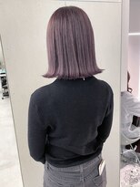 ジェム(GEM) 切りっぱなしボブ/ラベンダーグレー/色素薄め