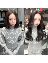 あるじゃんすー 梅田店&nbsp;グレーブラック#シールエクステ#韓国#ワンホンヘア#梅田