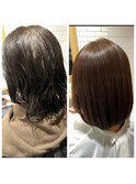 パーマ伸ばし髪質改善縮毛矯正