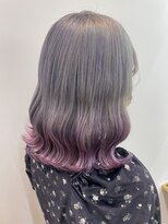 ダブルカラーブルーベージュカラーケアブリーチハイトーンカラー