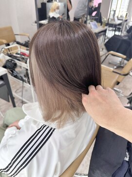 アジールヘア 所沢プロペ通り店(agir hair) シアーカラーミルクティー姫カットセミディインナーカラー所沢