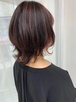 ルノン シェリー(LUNON cheliy) コントラストハイライトカラー ピンクカラー/ウルフカット