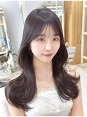大人可愛い韓国くびれヘア レイヤーカット 似合わせ顔まわり