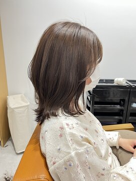 ネイロ 錦糸町(NeiRo) 魅力倍増カールセミディシアーカラーダークアッシュショートヘア