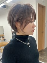 ハイライトバレイヤージュダブルカラーショートカット30代40代
