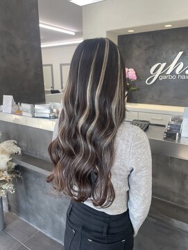 ガルボヘアー 桟橋店(garbo hair) ハイライトハイトーンエクステ高知美容院