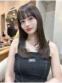 ハッシュカット ワンホンヘア 顔周りカット フェイスレイヤー