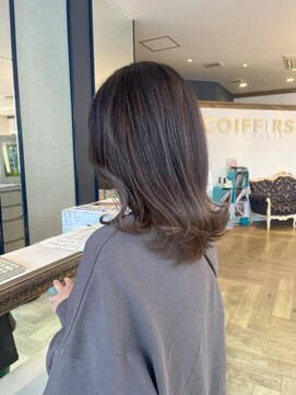 コワファースト 大分(COIFF1RST) グレージュのハイライト！外はねミディアムstyle
