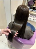 京都美容室 髪質改善 レイヤーカット ブリーチなし 春カラー