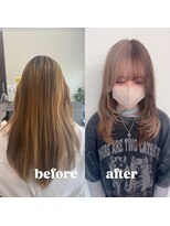 ガルボヘアー 桟橋店(garbo hair)&nbsp;ツートンカラーハイトーン20代30代40代ストレート