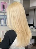 14467ホワイトアッシュ抜きっぱなしブリーチホワイトブロンド