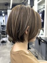 ブレス ヘアデザイン(BLESS hair design)&nbsp;東静岡ショートボブくびれショートイルミナカラー顔周りレイヤー
