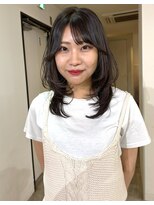 ニコフクオカヘアーメイク(NIKO Fukuoka Hair Make)&nbsp;【NIKO】ミディアムレイヤー.くびれミディアム