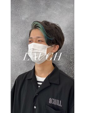 ラフ(LAUGH) フェイスフレーミング　メンズ　グリーンversion