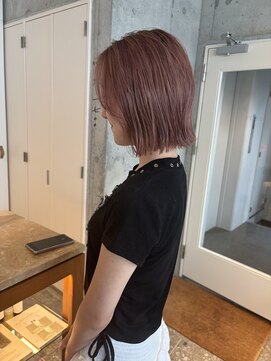 ベンティ(venti) 【VENTI 子安】外はねボブ×ピンクベージュ