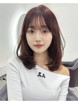 オーウェル 銀座(Owelle) 【Owelle 銀座】レイヤースタイル×ピンクベージュ