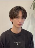 韓国フェザーショートブルーブラック10代20代30代
