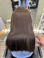 ファビ 渋谷(Fab)&nbsp;くびれヘア/暗めカラー/アプリコットオレンジ/縮毛矯正