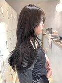 レイヤーカット/グレージュブラウン/韓国巻き/顔周りカット