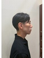アクセ 刈り上げ爽やかツーブロックシースルーマッシュスタイル20代30代