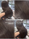 チョコレートグレージュ/レイヤーカット/韓国巻き/顔周りカット