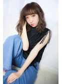 アンジュヘアー　ベビーバングの　無造作アンニュイカール