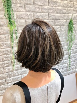 バグース 平塚(BAGUS) バレイヤージュボブ/ハイライト@20代/30代/40代/50代/60代