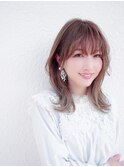 アッシュベージュグラデーション◎レイヤースタイル