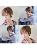 ショート×アッシュベージュ♪