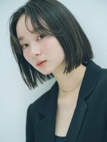 ミンクス 銀座店(MINX)&nbsp;抜け感ぷつっとボブ　韓国風バング20代30代【MINX】
