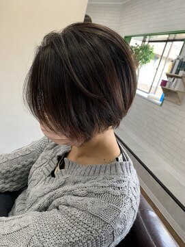 ライフ 忍ケ丘店(Lyfe) アシメショートボブ_ミニウルフテラコッタアッシュブルー_90