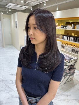 シェノン サントル(CHAINON CENTRE) 前髪/マチルダボブ/ピンクベージュ/インナーグレージュ