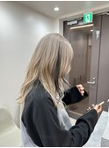 ミルクティーベージュ/インナーカラー/イヤリングカラー/ロング