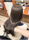 【透明感アッシュグレージュ】#ブリーチなしダブルカラー