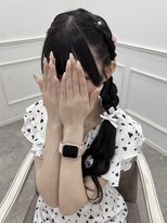 【ヘアメ】お嬢様ヘア＊編みカチュ×サイド編みおろし＊新井
