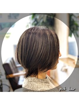 ピヴォヘアー(pivo hair) ウルフレイヤー ハイライト グレージュ