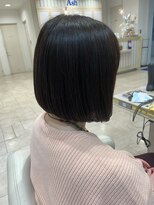 アッシュ 仙川店(Ash)&nbsp;30代40代50代ふんわり前髪ありボブ黒髪ボブ小顔ワンレンボブ