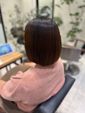 ケンジ 南林間(KENJE) ボブ×縮毛矯正×ツヤ髪【南林間】