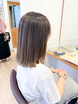 ネオリーブ チロル 横浜西口店(Neolive CiroL.) 酸性縮毛矯正/グレージュ/大人ボブヘア/美髪【横浜】k