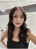 +小顔ミディアムパーマミディアム/デジタルパーマボブパーマ前髪