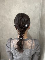 フェリーチェ(Felice)&nbsp;編みおろし　銀箔　お呼ばれヘア