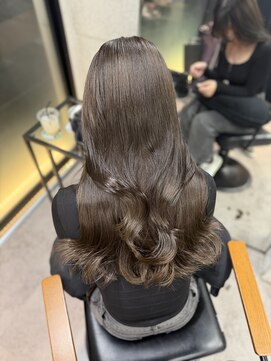 ルート 南堀江(route) オリーブブラウン/艶髪/イメチェン/前髪カット/堀江