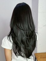 アルバム 新宿(ALBUM SHINJUKU)&nbsp;小顔ロンググレージュ韓国ヘアオリーブグレー_ba568882