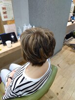 ブロッサム 東中野店&nbsp;透明感ミルクティーベージュショートボブ◎透明感カラー