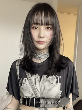 ネハス ナガオカ(nehus.nagaoka) xカット//ホワイトグレージュ/レイヤーカット/チェリーブラウン