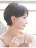 丸み小顔ショートマイナス10歳白髪ぼかしOK40代50代60代表参道