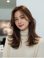 ラファンジュ ヘアー(Rohange hair)&nbsp;マロンブラウン/韓国巻き/ハッシュレイヤー/スモーキーブラウン